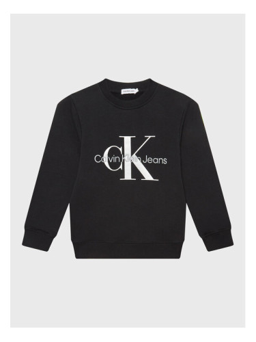 Calvin Klein Jeans Суитшърт Monogram Logo IU0IU00265 Черен Regular Fit