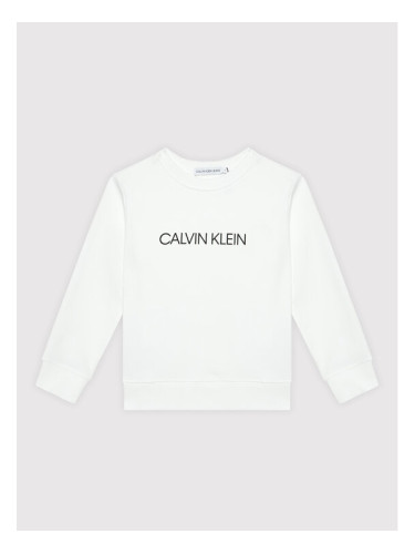 Calvin Klein Jeans Суитшърт Unisex Institutional Logo IU0IU00162 Бял Regular Fit