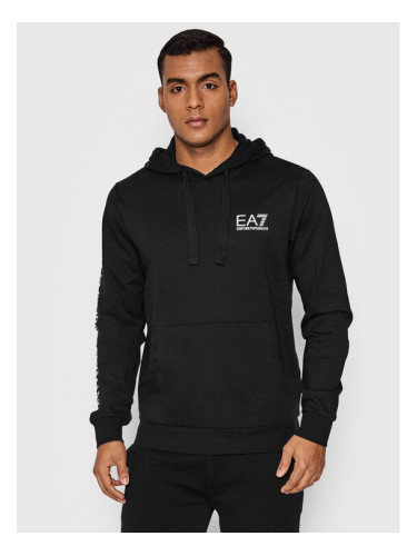 EA7 Emporio Armani Суитшърт 8NPM18 PJ05Z 0203 Черен Regular Fit