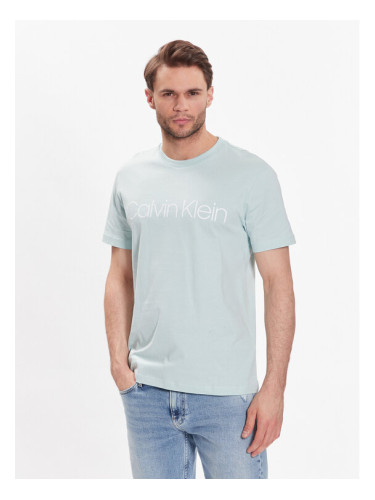 Calvin Klein Тишърт Front Logo K10K103078 Зелен Regular Fit