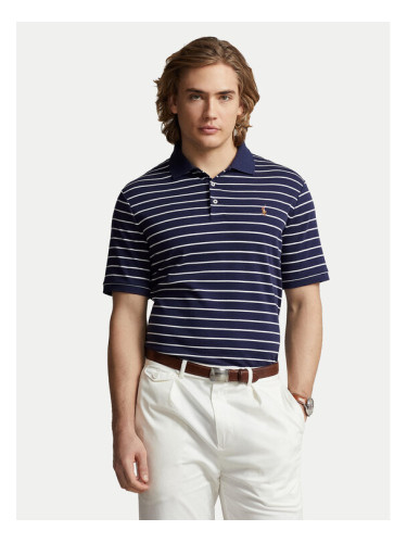 Polo Ralph Lauren Тениска с яка и копчета 710870545002 Тъмносин Slim Fit