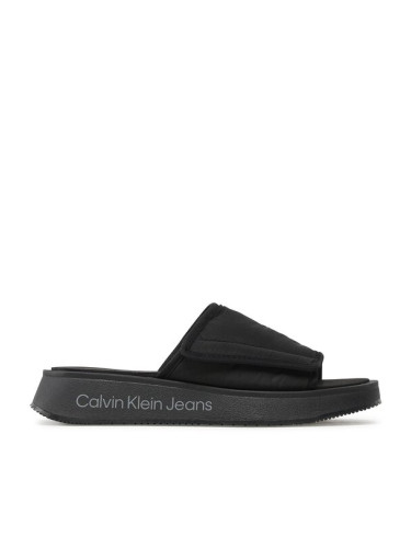 Calvin Klein Jeans Чехли Prefresato Sandal Softny YW0YW00968 Черен