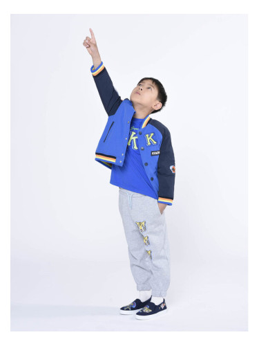 Kenzo Kids Долнище анцуг K24289 S Сив Regular Fit