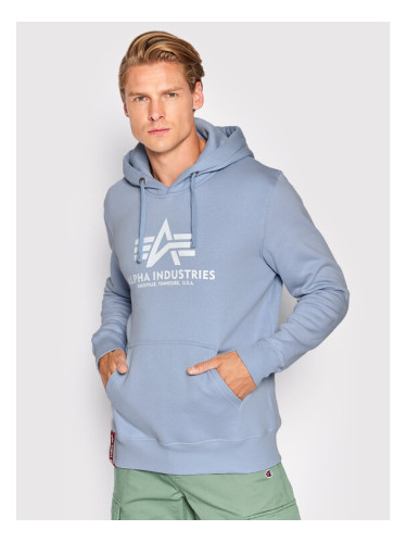 Alpha Industries Суитшърт Basic 178312 Светлосиньо Regular Fit