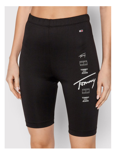 Tommy Jeans Къс клин Logo Repeat Cycle DW0DW12057 Черен Slim Fit