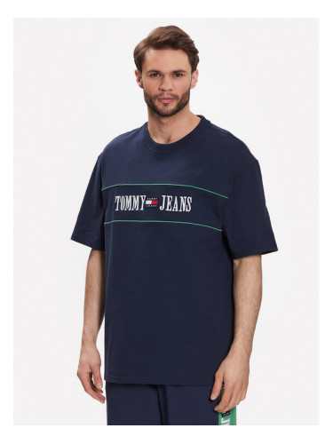 Tommy Jeans Тишърт Skate Archive DM0DM16309 Тъмносин Relaxed Fit