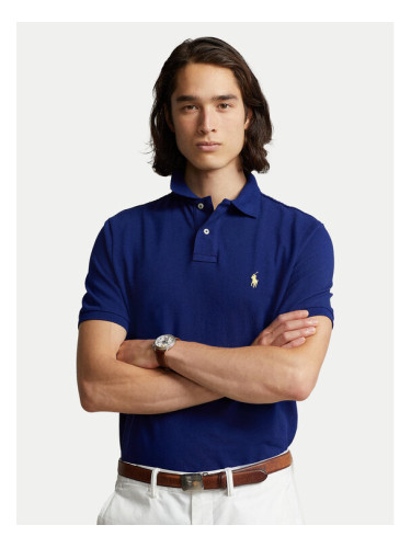 Polo Ralph Lauren Тениска с яка и копчета Core Replen 710795080 Тъмносин Slim Fit