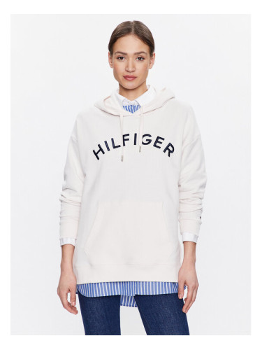 Tommy Hilfiger Суитшърт Varsity WW0WW37797 Екрю Relaxed Fit