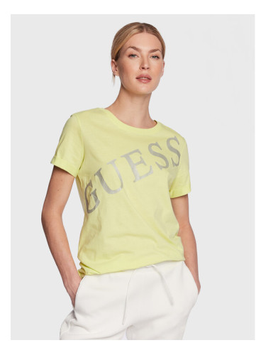 Guess Тишърт Benita W3RI27 JA914 Жълт Regular Fit