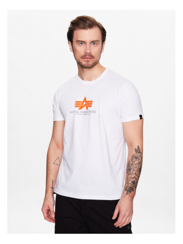 Alpha Industries Тишърт Basic T Rubber 100501RB Бял Regular Fit