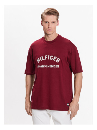 Tommy Hilfiger Тишърт Archive MW0MW31189 Бордо Relaxed Fit