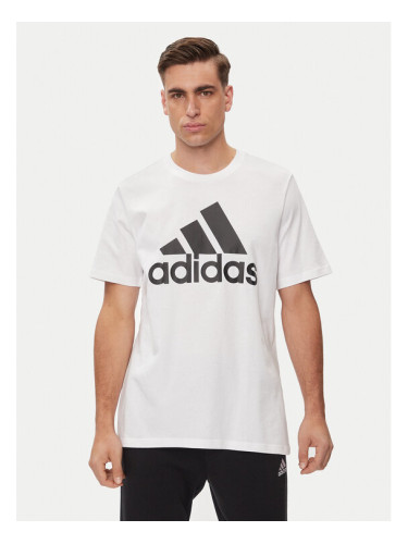 adidas Тишърт Essentials Single Jersey Big Logo T-Shirt IC9349 Бял Regular Fit