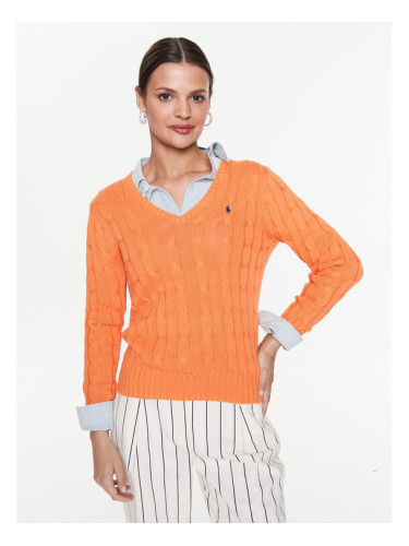 Polo Ralph Lauren Пуловер 211891641008 Оранжев Slim Fit