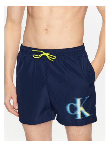 Calvin Klein Swimwear Плувни шорти KM0KM00800 Тъмносин Regular Fit