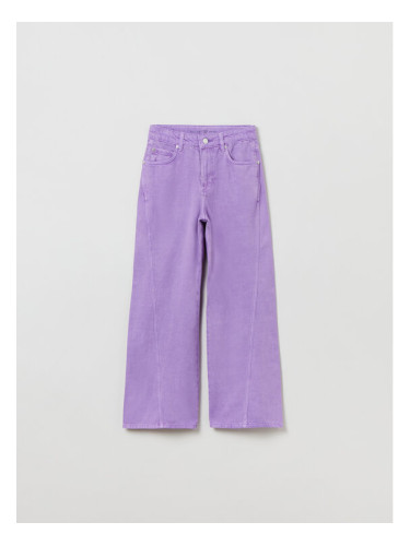 OVS Текстилни панталони 1698687 Виолетов Regular Fit