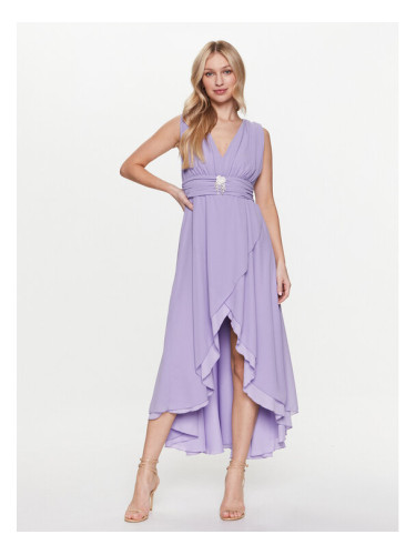 ViCOLO Коктейлна рокля TE0064 Виолетов Regular Fit