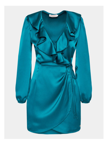Please Коктейлна рокля A1NKOG1000 Зелен Regular Fit