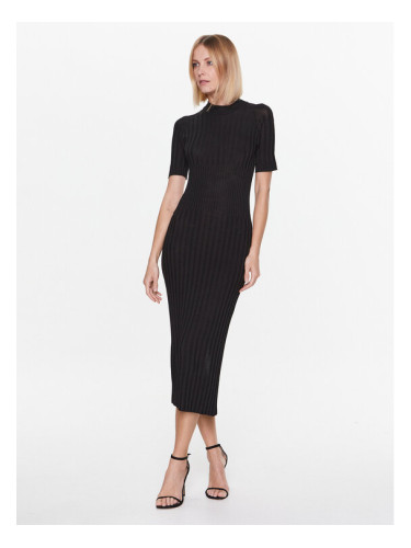 Trussardi Плетена рокля 56D00707 Черен Regular Fit