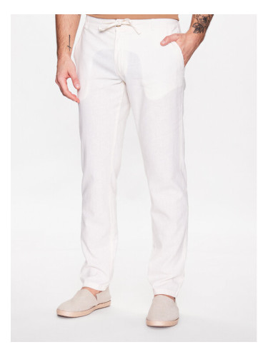 Lindbergh Текстилни панталони 30-008003 Бял Tapered Fit