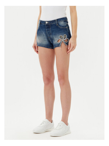 Please Дънкови шорти D0IEEH0W6G Син Regular Fit