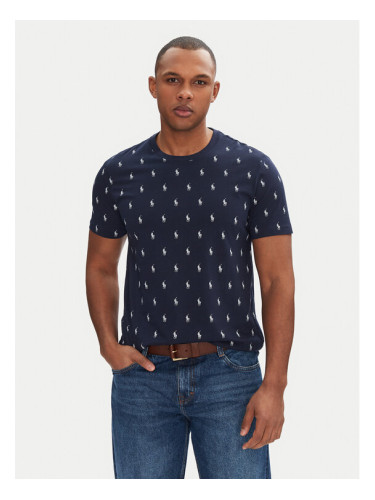 Polo Ralph Lauren Тишърт 714899612006 Тъмносин Regular Fit