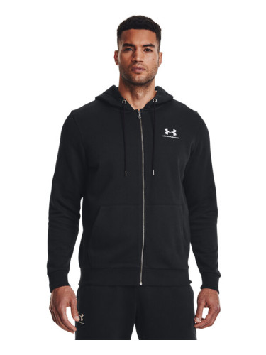 Under Armour Суитшърт UA Essential Fleece FZ Hood 1373881 Черен Regular Fit