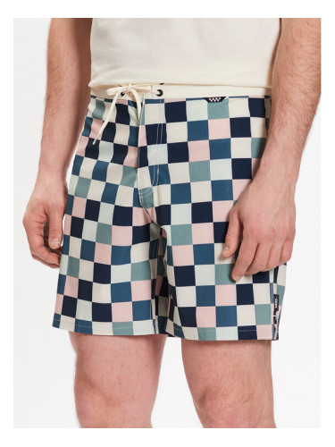 Vans Плувни шорти The Daily Check Boardshort VN0007XS Бял Regular Fit