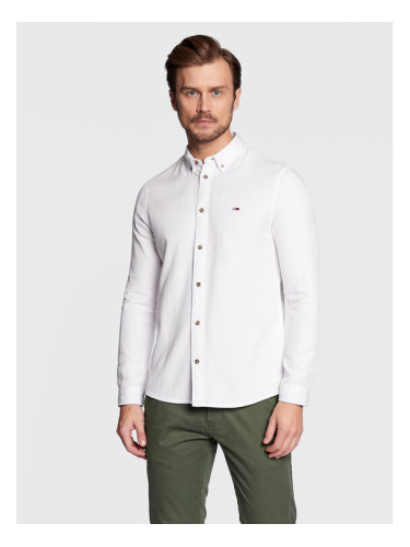 Tommy Jeans Риза Essential DM0DM15403 Бял Regular Fit