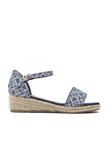 Tommy Hilfiger Еспадрили Rope Wedge Sandal T3A7-32776-0048 M Тъмносин