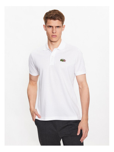 Lacoste Тениска с яка и копчета PH7057 Бял Regular Fit