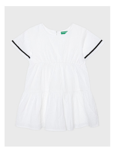 United Colors Of Benetton Лятна рокля 4O9TGV00P Бял Regular Fit