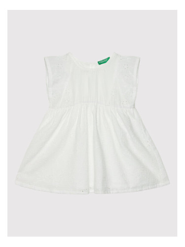 United Colors Of Benetton Лятна рокля 4POCGV00B Бял Regular Fit