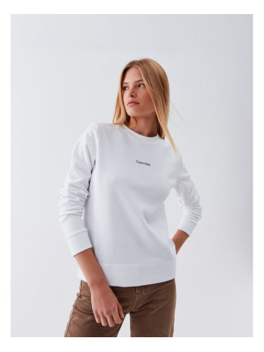Calvin Klein Суитшърт Micro Logo K20K205453 Бял Regular Fit