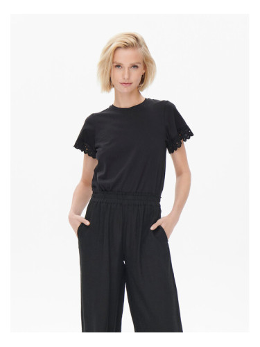 ONLY Текстилни панталони Tokyo 15259590 Черен Straight Fit