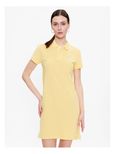 Polo Ralph Lauren Ежедневна рокля 211799490010 Жълт Regular Fit