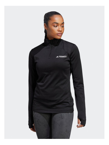 adidas Суитшърт Terrex Multi 1/2 Zip Fleece Sweatshirt HT9525 Черен Slim Fit