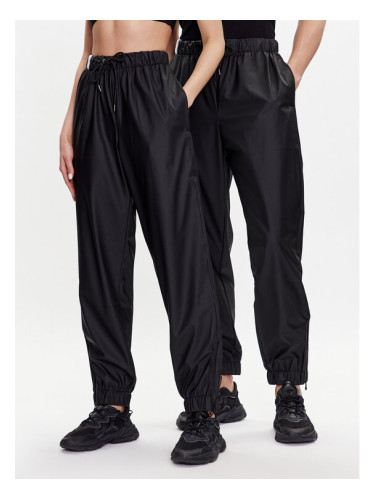Rains Текстилни панталони 18560 Черен Comfortable Fit