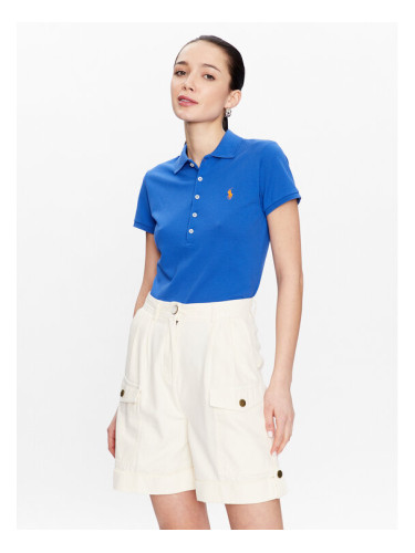 Polo Ralph Lauren Тениска с яка и копчета 211870245021 Син Slim Fit