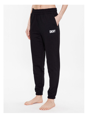 DKNY Долнище на пижама YI2822629 Черен Regular Fit