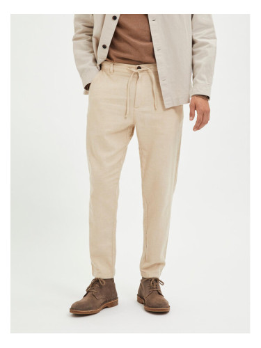 Selected Homme Чино панталони 16087636 Бежов Slim Tapered Fit