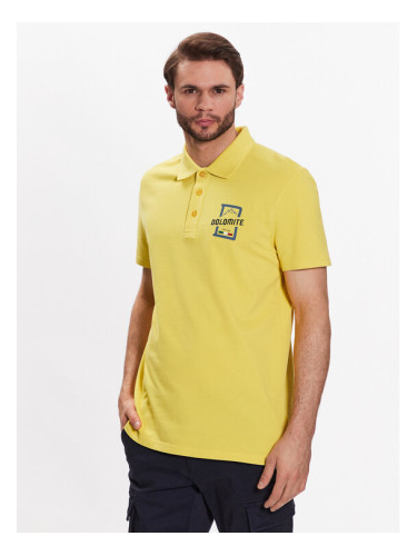 Dolomite Тениска с яка и копчета Dobbiaco 296158-1488 Жълт Regular Fit