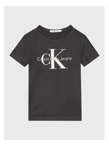 Calvin Klein Jeans Тишърт Monogram Logo IU0IU00267 Черен Regular Fit