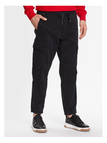 Boss Текстилни панталони Sisla2 Cargo Ds 50489111 Черен Regular Fit
