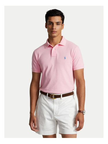 Polo Ralph Lauren Тениска с яка и копчета Core Replen 710782592 Розов Custom Slim Fit