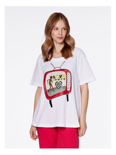 LOVE MOSCHINO Тишърт W4H8301M 3876 Бял Relaxed Fit