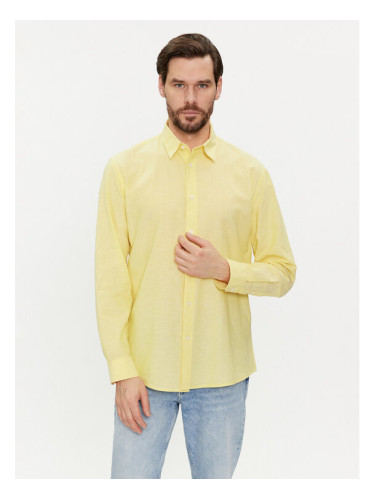 Selected Homme Риза 16079052 Жълт Regular Fit