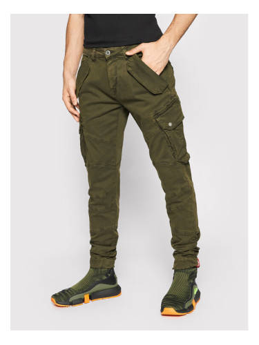 Alpha Industries Текстилни панталони Combat 126215 Зелен Slim Fit