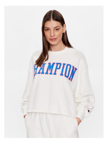 Champion Суитшърт 116082 Бял Relaxed Fit