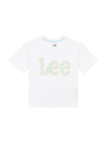 Lee Тишърт Marble Print LEG5082 Бял Regular Fit
