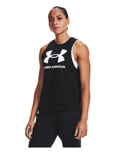 Under Armour Тениска от техническо трико Live Sportstyle Graphic Tank 1356297 Черен Regular Fit